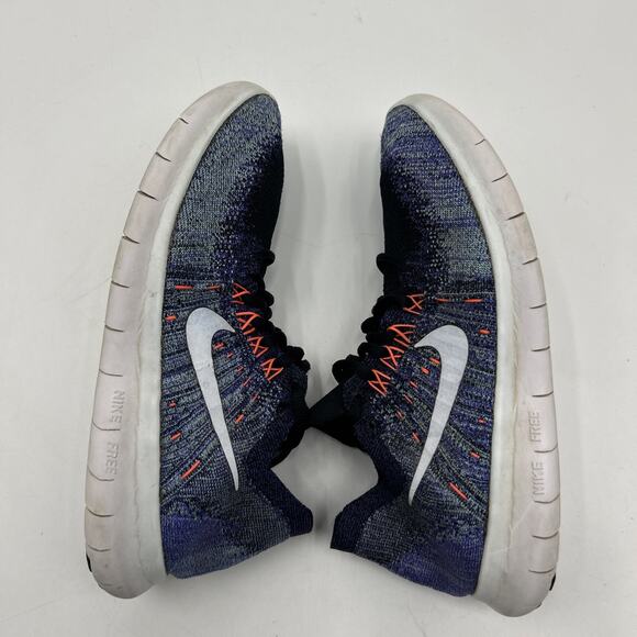 Nike Free RN Flyknit Women's Size 10 Running Shoes Black Persian Violet - Picture 5 of 9